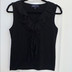 Black Tank Top w/Ruffles